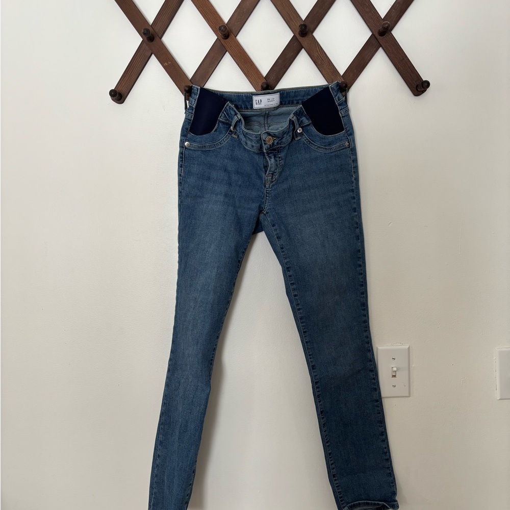 GAP Women's Maternity Classic Blue Skinny Jeans